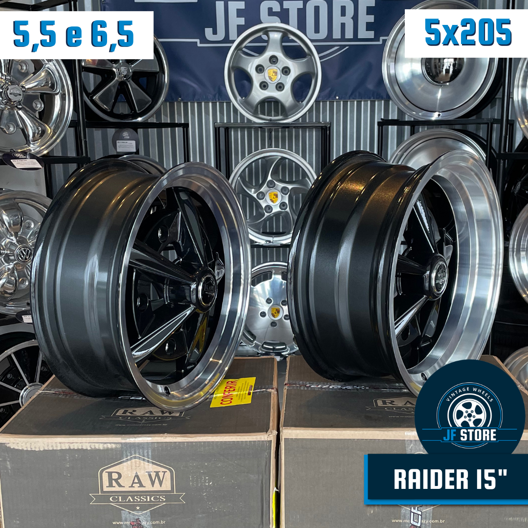 Set of Raider Wheels 15" Black