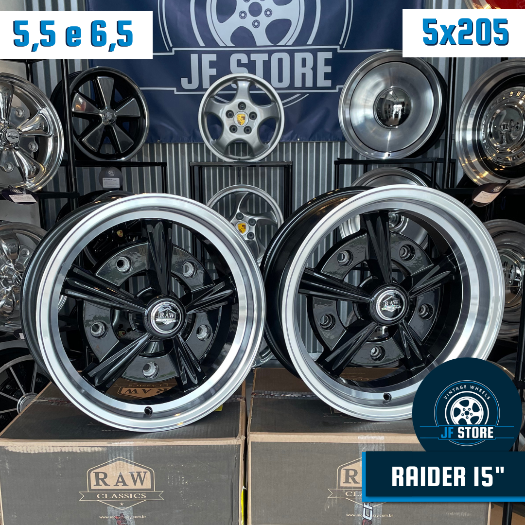 Set of Raider Wheels 15" Black