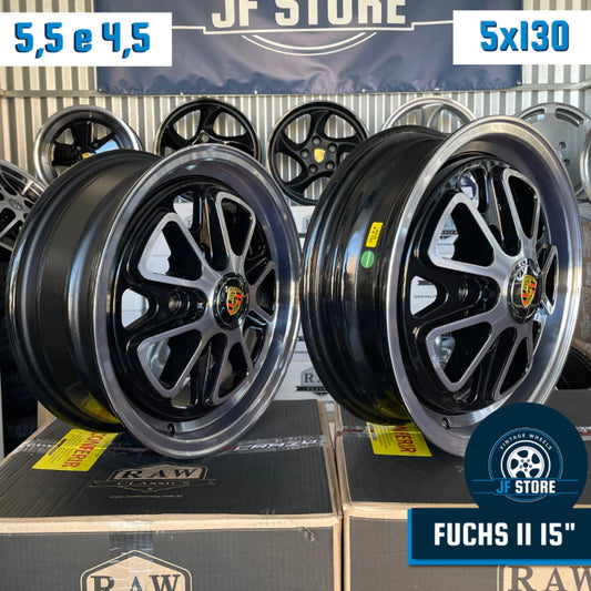 Set of Fuchs II Wheels 15" Black Diamond