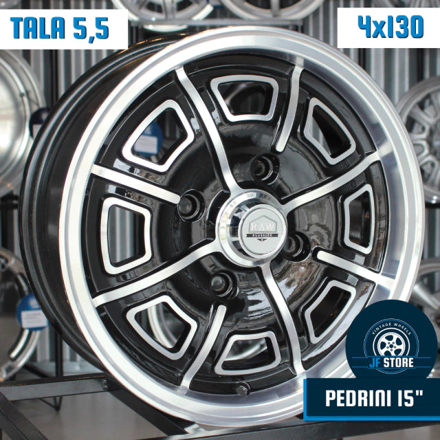 Set of Pedrini Wheels 15" Black