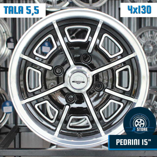 Set of Pedrini Wheels 15" Black
