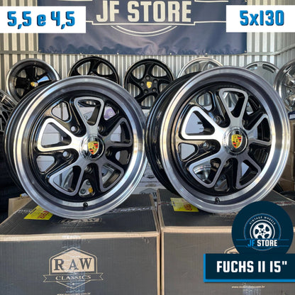 Set of Fuchs II Wheels 15" Black Diamond