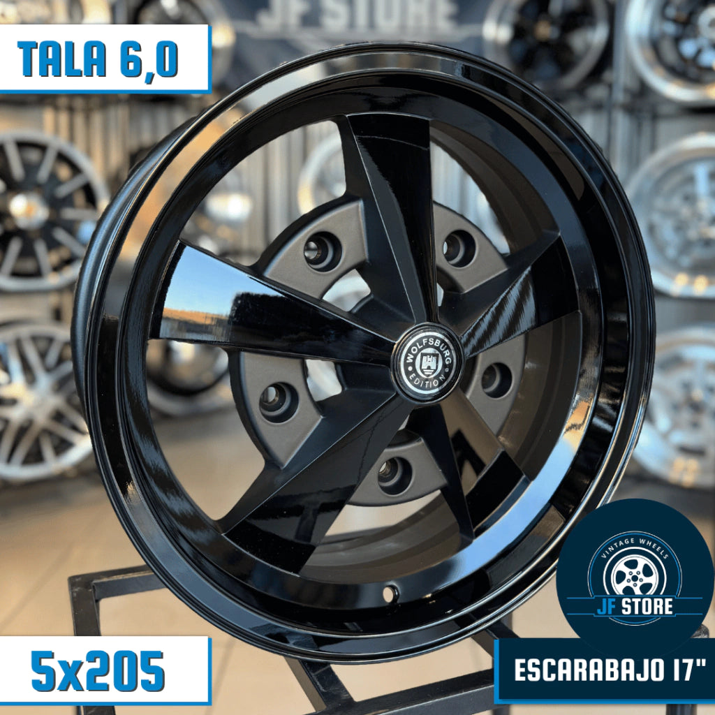 Set of Escarabajo Wheels 17" Black