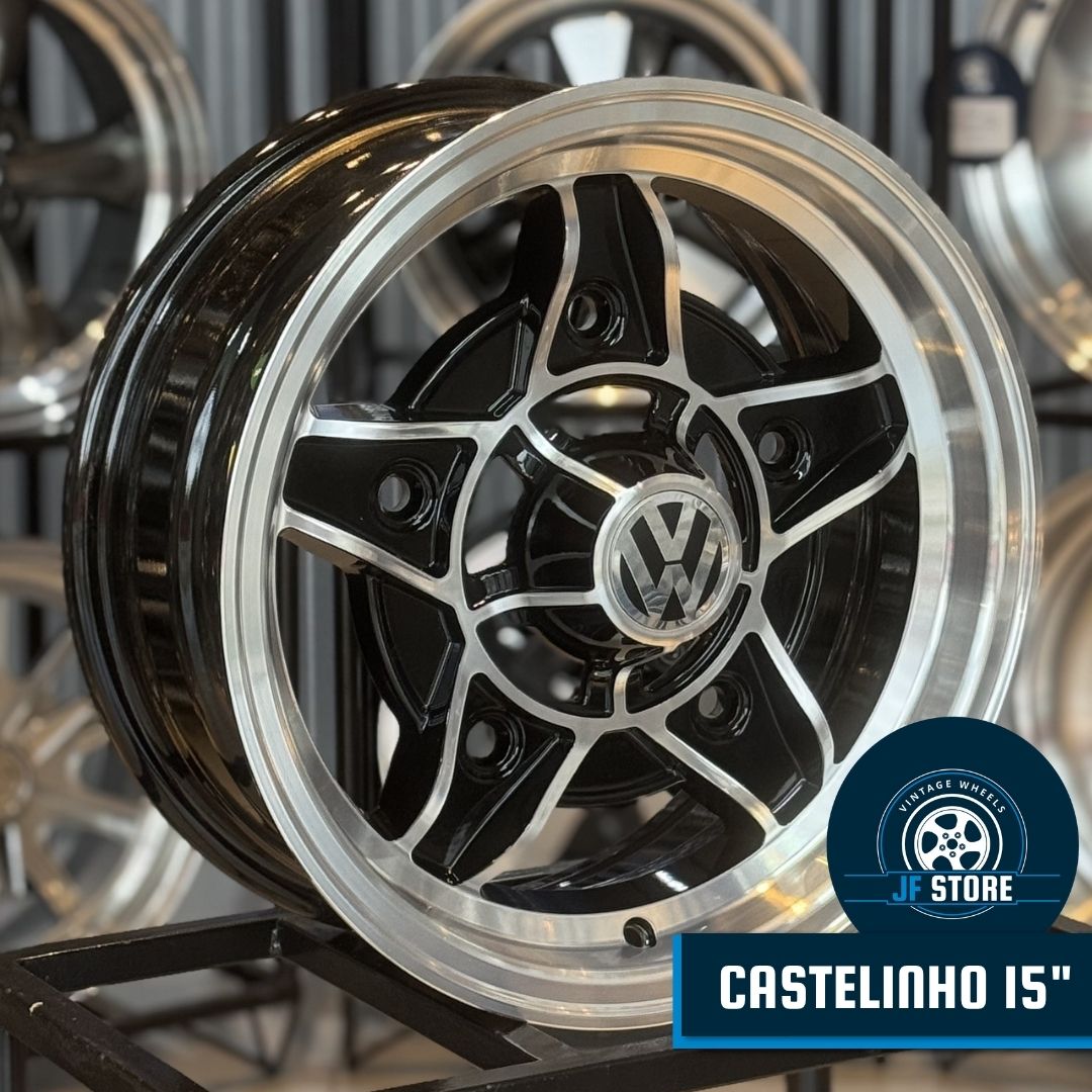 Set of Castelinho Wheels 15" Black
