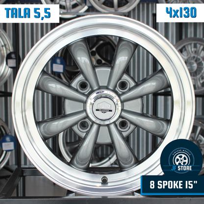 Set of 8 Spoke Wheels 15" Graphite