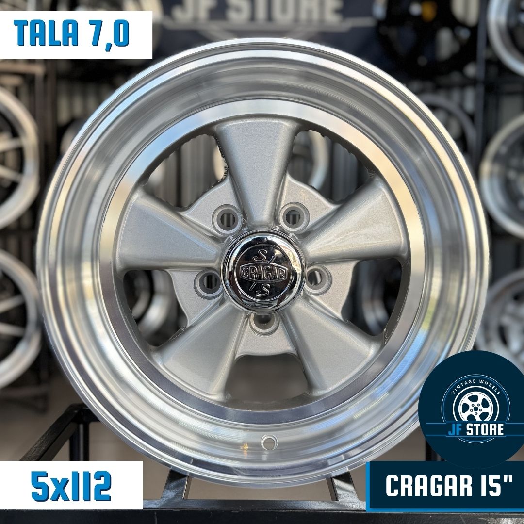 Set of KR Cragar Wheels 15" Silver
