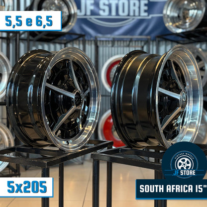 Set of Sprintstar South Africa Wheels 15" Black