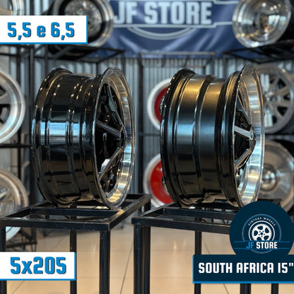 Set of Sprintstar South Africa Wheels 15" Black