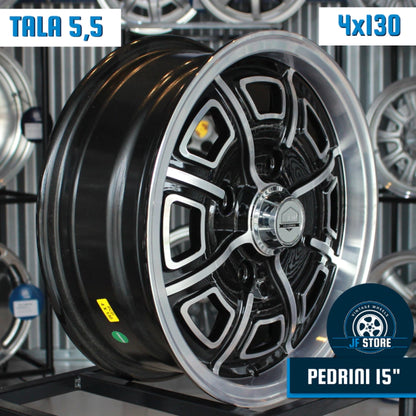Set of Pedrini Wheels 15" Black