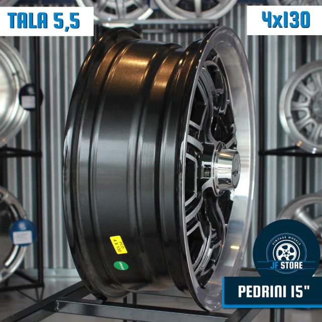 Set of Pedrini Wheels 15" Black